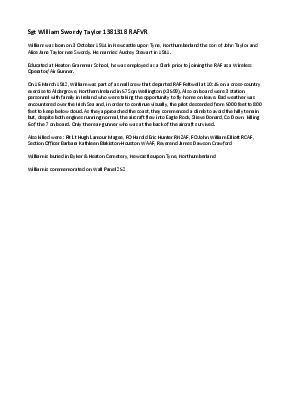 A preview of a PDF biography for Taylor, William Swordy